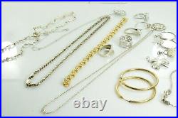 Jewelry Lot Sterling Silver All Marked 98.3 g Rings Bracelets Earrings ETC
