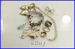 Jewelry Lot Sterling Silver All Marked 99.4 g Rings Bracelets Necklaces Etc