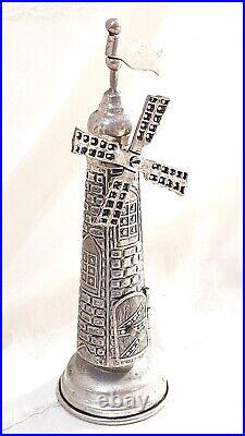 Judaica Besamim Spice Tower Sterling Silver Windmill Shaped For Havdallah Marked