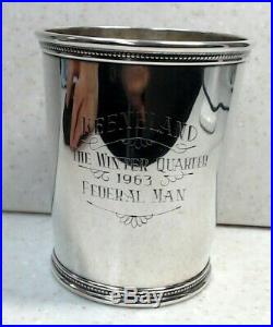 Keeneland Mark J. Scearce Shelbyville Kentucky Sterling Silver Mint Julep Cup
