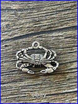 LOT 10 Sterling Silver 925 Vintage Beach Shell Anchor Crab Charm Pendant 19.5g