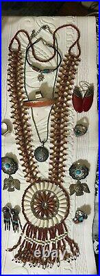LOT B -Southwestern, Native and Tribal Jewelry Sterling Turquoise Some Marked