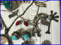 LOT C -Southwestern, Native and Tribal Jewelry Sterling Turquoise Some Marked