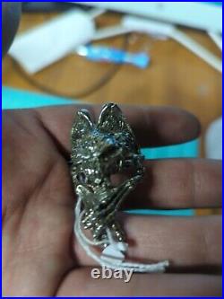 Large 3D Gargoyle Sterling Silver Ring Adjustable Non Marked