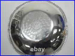 Large Sterling Silver Bowl with 1914 German Drei or Three Mark Coin