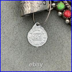 Large Sterling Silver Inlay Pendant Marked RRG