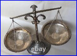 Large Sterling Silver Law Scales Weights Vintage by Sacks, Marked CS Crown 620gr