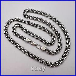 Large Vintage Sterling Silver 925 Men's Jewelry Chain Necklace Marked 17.8 gram
