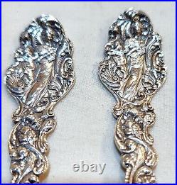 Lot/4 Sterling Silver 5-1/8 Teaspoons Gorham 19C Lion Anchor G Mark Versailles