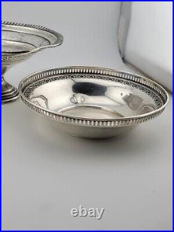 Lot Of 2 Antique Sterling Silver Bowls. Arrowsmith Weighted & Marked A9. 5.5 In