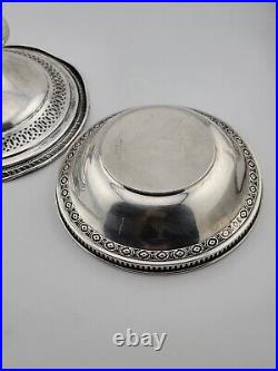 Lot Of 2 Antique Sterling Silver Bowls. Arrowsmith Weighted & Marked A9. 5.5 In