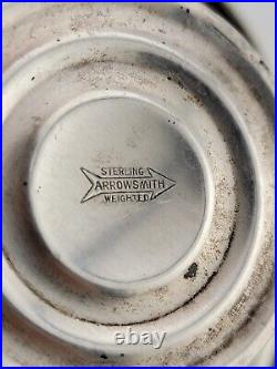 Lot Of 2 Antique Sterling Silver Bowls. Arrowsmith Weighted & Marked A9. 5.5 In