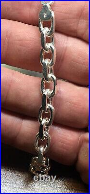 MASSIVE HEAVY 82g 925 CABLE LINK STERLING SILVER CHAIN 20 THICK SOLID MARKED