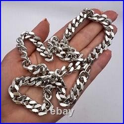 MASSIVE VINTAGE STERLING SILVER 925 Men's Jewelry Chain Necklace Marked 148.7 Gr