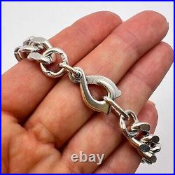 MASSIVE VINTAGE STERLING SILVER 925 Men's Jewelry Chain Necklace Marked 148.7 Gr