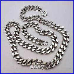 MASSIVE VINTAGE STERLING SILVER 925 Men's Jewelry Chain Necklace Marked 148.7 Gr