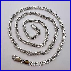 MASSIVE VINTAGE STERLING SILVER 925 Men's Jewelry Chain Necklace Marked 41.9 Gr