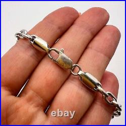 MASSIVE VINTAGE STERLING SILVER 925 Men's Jewelry Chain Necklace Marked 41.9 Gr