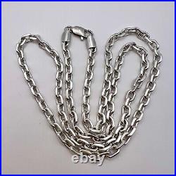 MASSIVE VINTAGE STERLING SILVER 925 Men's Jewelry Chain Necklace Marked 41.9 Gr