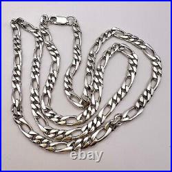 MASSIVE VINTAGE STERLING SILVER 925 Men's Jewelry Chain Necklace Marked 49.2 Gr