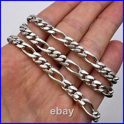 MASSIVE VINTAGE STERLING SILVER 925 Men's Jewelry Chain Necklace Marked 49.2 Gr