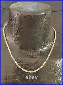 Made In Italy Signed/Marked 925 (Sterling) Rope Necklace 17.914 grams 20-in Long