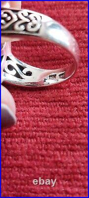 Makers Mark HB. 18k gold and. 925 Sterling Silver ring, size 7