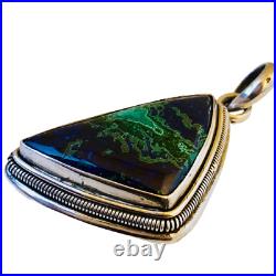 Malachite Sterling Silver Pendant Marked 925