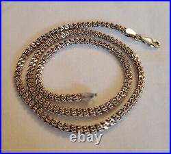 Margarita Twisted Rock Necklace 925 sterling 18 Marked ITALY Solid Heavy