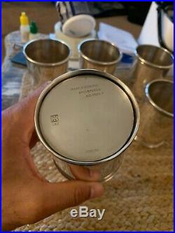 Mark J Scearce Sterling Silver Set of 5 Mint Julep Cups LBJ 23+ Ozt Great Set