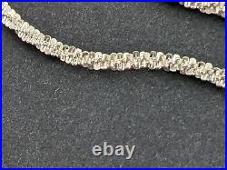 Marked Milor 925 Sterling Silver Rope Style Chain Necklace 20 Italy
