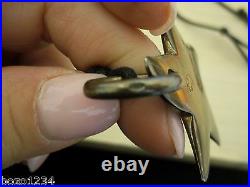 Marked Sterling Silver 925 Star Necklace Pendant Blk Cord 35 Grams Duck Marking