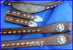 Marked Sterling Silver Horse Bridle Pieces from MacPherson Vintage Headstall
