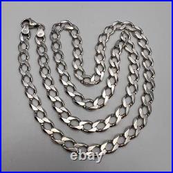 Massive Vintage Sterling Silver 925 Men Chain Jewelry Necklace Marked 25 38 gr