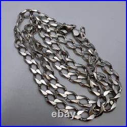 Massive Vintage Sterling Silver 925 Men Chain Jewelry Necklace Marked 25 38 gr