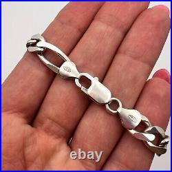 Massive Vintage Sterling Silver 925 Men's Chain Bracelet Marked 17.6 gr