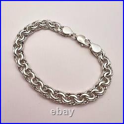 Massive Vintage Sterling Silver 925 Men's Chain Bracelet Marked 27 gr