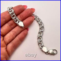 Massive Vintage Sterling Silver 925 Men's Chain Bracelet Marked 27 gr