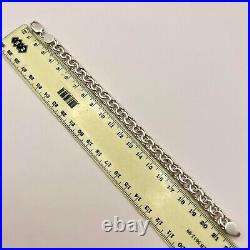 Massive Vintage Sterling Silver 925 Men's Chain Bracelet Marked 27 gr