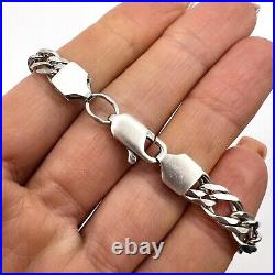 Massive Vintage Sterling Silver 925 Men's Jewelry Chain Bracelet Marked 13.3 gr