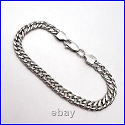 Massive Vintage Sterling Silver 925 Men's Jewelry Chain Bracelet Marked 13.3 gr