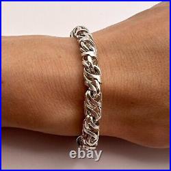 Massive Vintage Sterling Silver 925 Women's Chain Bracelet Marked 21 gr