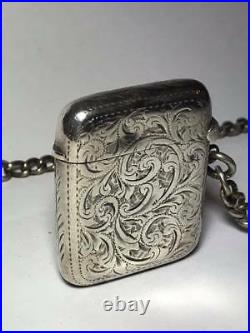 Match Safe English Sterling marked P&S 1890's/1900's