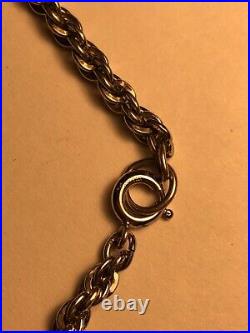 Men's Sterling Silver polished thick-twisted rope necklace marked & tested 18