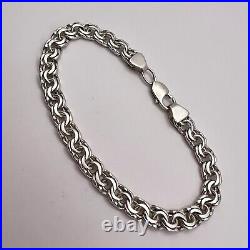 Men's Unique Bracelet Vintage Sterling Silver 925 Chain Marked Massive 28.4 gr