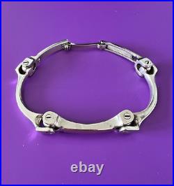 Minas Spiridis Signed Universal Joint Sterling Silver Bracelet Georg Jensen