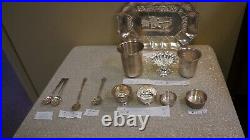 Mixed Lot Of Silver Sterling Grade Or Above Tray-cup-spoons-marked See Pictures