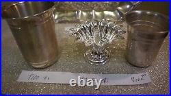 Mixed Lot Of Silver Sterling Grade Or Above Tray-cup-spoons-marked See Pictures