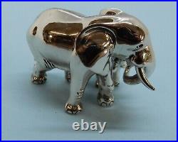 Modern STERLING Silver ELEPHANT & CALF. Mark Houghton London Import c1995 84g