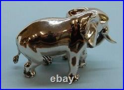 Modern STERLING Silver ELEPHANT & CALF. Mark Houghton London Import c1995 84g